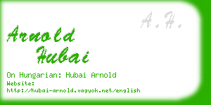 arnold hubai business card